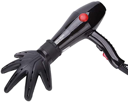 Hair Dryer Diffuser, Hand Shape Hairdryer Diffuser, Hair Diffuser Universal, Suitable for Hairdryer, Hair Styling Tools, Black (Fit outlet diameter 4.4-5 cm)