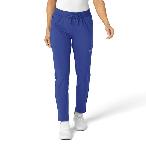 Image of Wink W123 Women's Flex-n-Reach Track Scrub Pant, Black, Large Petite