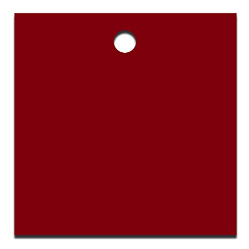 Etiquetas plásticas rojas Accuform de 2" x 2" para solucionar fallas de señalización interna
