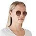 Coach HC7147 Sunglasses, Shiny Rose Gold/Brown Peach Mirrored, 56 mm