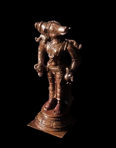Image of Copper Idols India,6 inches, Handmade Copper 3.6 inch, 220 Grams, Patina Antique Finish, Pack of 1 Piece