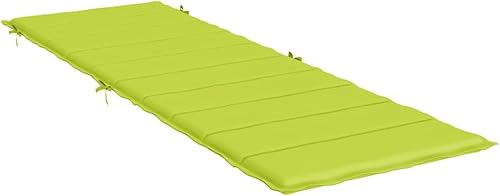 Cojín para tumbona verde brillante, 73.2 x 22.8 x 1.2 pulgadas, cojines para sillas de patio al aire libre, cojines de repuesto para sillas de