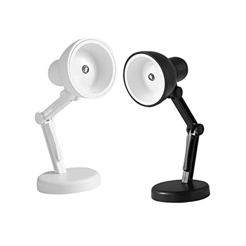 Lurrose 2 Piezas Luz Nocturna Plegable Hogar Lámpara De Escritorio Moderno Luz De Escritorio Lampara Recargable Lámpara Interior Condujo Diminuto Trabajar Multifuncional Doblar El Plastico