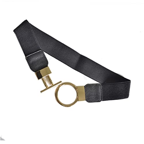 2pcs Women Wide Elastic Waist Belt Round Buckle Stretchy Cinch Belt for and Outfits Accessory for Fashion Enthusiasts2