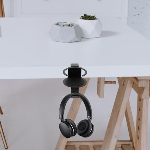 Soporte para auriculares de escritorio USHOBE: organizador de aluminio con abrazadera ajustable 6