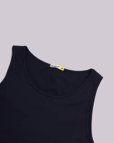 Image of Bewakoof Men's Solid 100% Cotton Vest- Regular Fit, Round Neck, Sleeveless