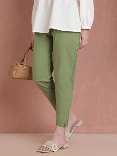Image of TWIN BIRDS Women Cotton Kurti Pants | Straight Fit Ethnic Daily Trousers