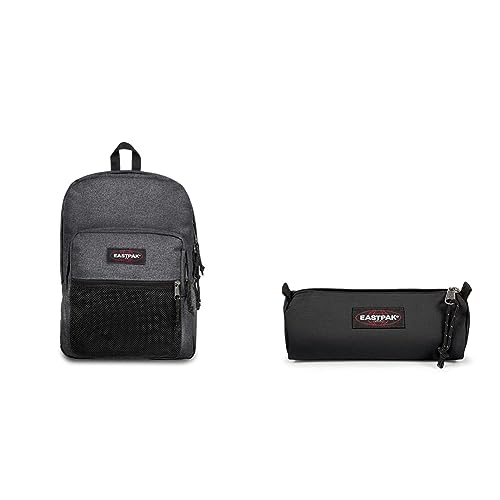 Sac dos Pinnacle 38L Black Denim grand volume avec trousse scolaire zippée noir