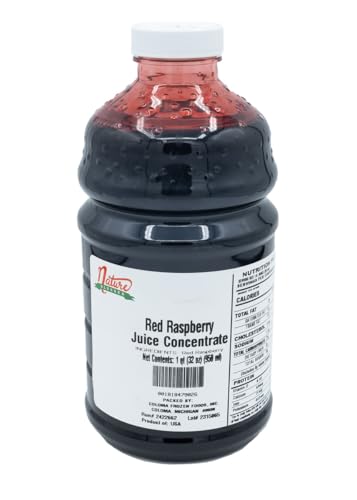 Nature Blessed 100% Pure Red Raspberry Concentrate - 1 Quart (1/32 fl oz bottle), Applications: Home Wine Making, Brewing, Mead, Smoothies, Making Jelly
