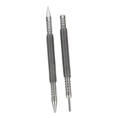 Mikikit Spring Nail Punch Set Nail Setter Punch Tool Kit Multi-function Hammerless