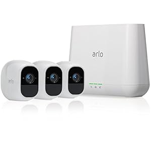 Arlo Pro2 Wireless Home Security Camera System CCTV, Wi-Fi, Alarm, Rechargeable, Night Vision, Indoor or Outdoor, 1080p, 2-Way Audio, Free Cloud Storage, 3 Camera Kit, VMS4330P