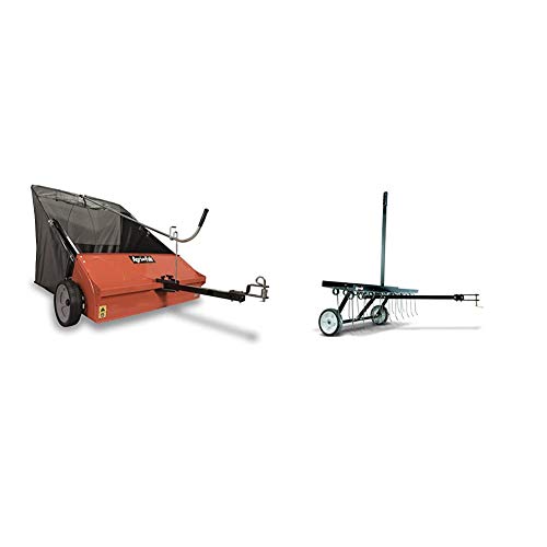 Agri-Fab 45-0492 Lawn Sweeper, 44-Inch & 40-Inch Tine Tow Dethatcher 45-0294,Black