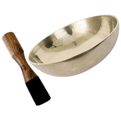 SOESFOUFU Copper Decorative Singing Bowl with Wooden Mallet Meditation Buddhism Sound Bowl for Yoga and Mindfulness Practice for Living Room Meditation and Stress Relief
