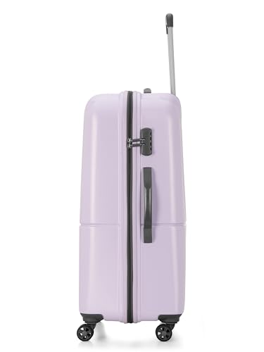Image of Genie Palm Plus 76cm Trolley Bag, Hard Side 8 Wheel Carry on Luggage - Lavender, Travel Bag for Women