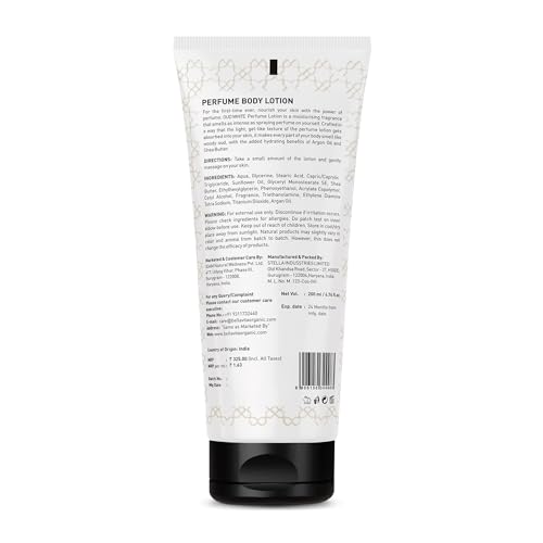 Image of Bella Vita Luxury OUD WHITE Perfume Body Lotion for Nourishing, Hydrating, Soft, Supple,Healthy Skin with Argan Oil and Shea Butter 200 Ml