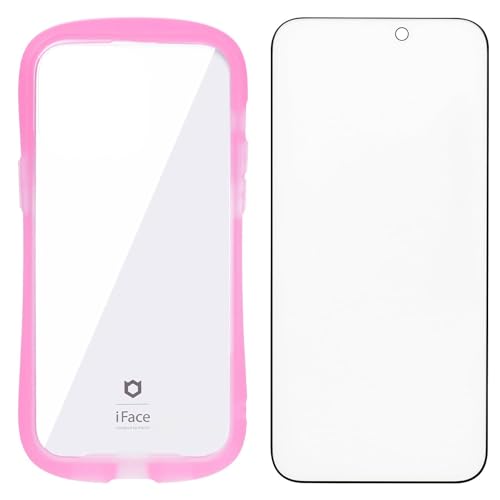 iFace Reflection Neo iPhone 15 Pro Max ケース クリア 強化ガラス (クリアピンク) ガラスフィルム アンチグレア セット【アイフェイス アイフォン15プロマックス 保護フィルム 透明 耐衝撃 クリアケース 韓国 スト
