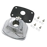 TUOREN Tom Cymbal Holder Clamp Metal Bass Drum Tom Mount Bracket with Plastic Gasket Mounting Screws, 24.5-27mm Diameter Universal Drum Kit Holder Base Plate for Percussion Drum Set