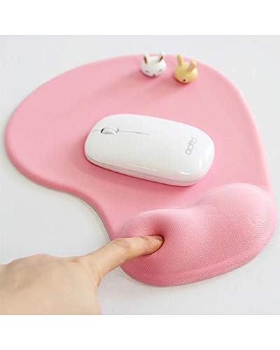 Mouse Pad with Gel wrist support Mice Mat For Computer PC Laptop pink