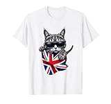UK Union Jack Flag Great Britain Cat Lover Pride