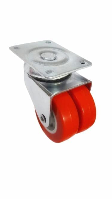 GenericSana Double Wheel Puff Castor - Heavy Duty 360 Degree Swivel Double Castor Wheel 2 Inch with 50 mm Top Plate for Office Chair Wheels,Furniture Equipment and More - Set of 4