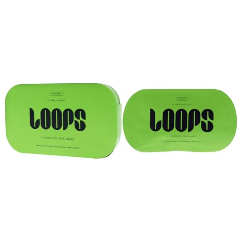 Image of LOOPS Fresh Peel - Resurfacing Hydrogel Korean Face Mask, 5pc | Gently exfoliate, polish, clarify & brighten, with fruit enzymes & BHA-rich willow bark, cruelty-free, suits all skin types