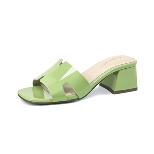 Image of Women's Chunky Open Toe Low Block Heels Kitten Dressy Heels for Women Low Heel Sandals for Women Summer Comfy Heels