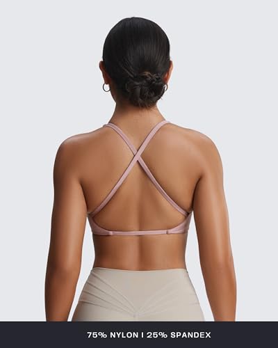 Image of Aoxjox Women's Workout Sports Bras Fitness Metamorph Sienna Twist Bra Yoga Crop Tank