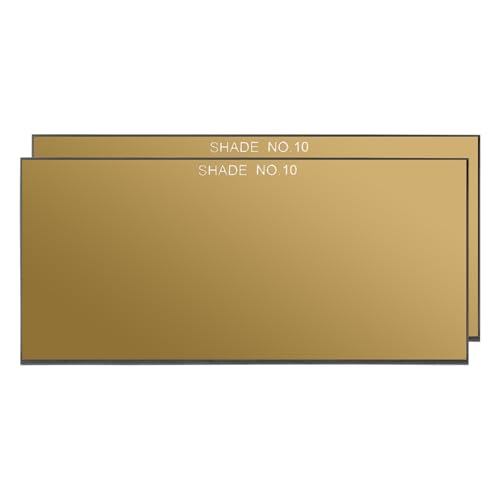 PATIKIL Gold Welding Glass Lens Shade 10, 2 Pack 2