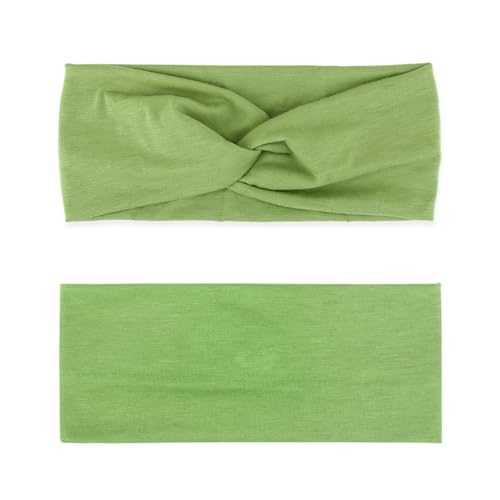 Image of DRESHOW 8 Pack Headbands for Women Yoga Knotted Headbands Elastic Criss Cross Hair Accessories Sports Head Wrap Non Slip