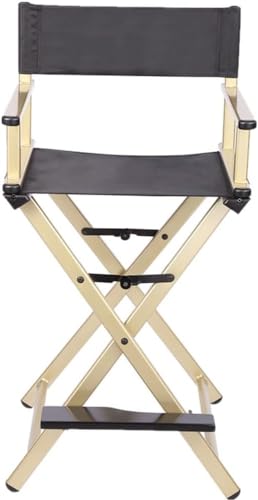 Silla de artista de maquillaje, silla de director portátil de aluminio, ligera y duradera, silla plegable de maquillaje para uso profesional