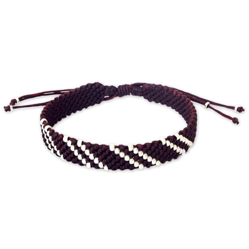 Bracelet Femme Argent Diagonal Mulberry NOVICA - Cadeau Idéal Bijou Précieux 7"