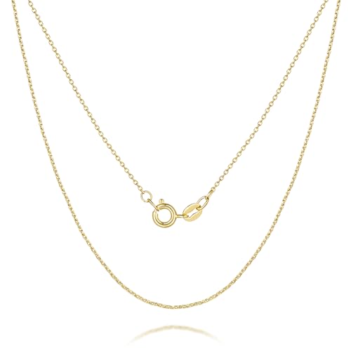 14K Gold Necklaces for Women & Mens Necklace Gold Chain for Women Mens Chains Elegant Dainty 14k Necklaces thin Cable Chain Necklace Chains 1mm 16-26