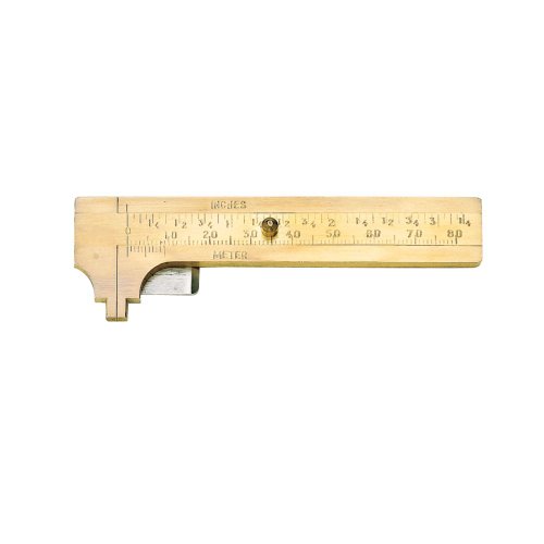 80Mm Deluxe Brass Sliding Gauge With Parts Holder