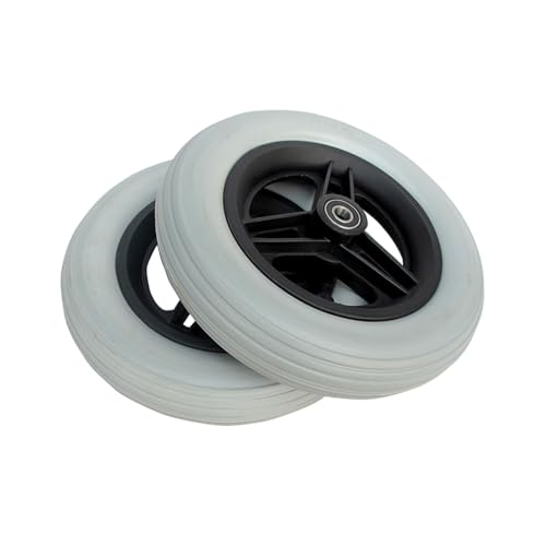 LHX 10-inch Wheelchair Wheel Accessories Diameter 25.4cm PU Wheel with Good Wear Resistance and Elasticity Solid Wheelchair Front Wheel