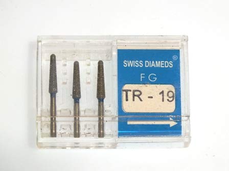 ADDLER Dental Swiss Diamond Bur TR-19 Pack of 3 Pcs
