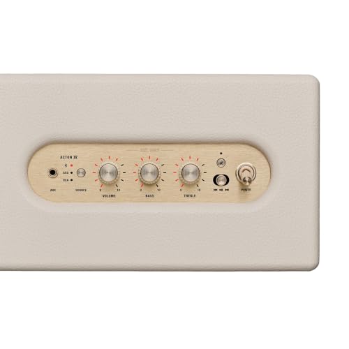 Image of Marshall Acton IV Wired Connectivity Stereo Home Speakers with Bluetooth 5.3 LE & RCA or 3.5mm Input - Cream