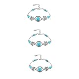 Pulsera tipo brazalete: se puede combinar fácilmente con la mayoría de la ropa, vestidos, faldas, , etc., cadena de mano turquesa.