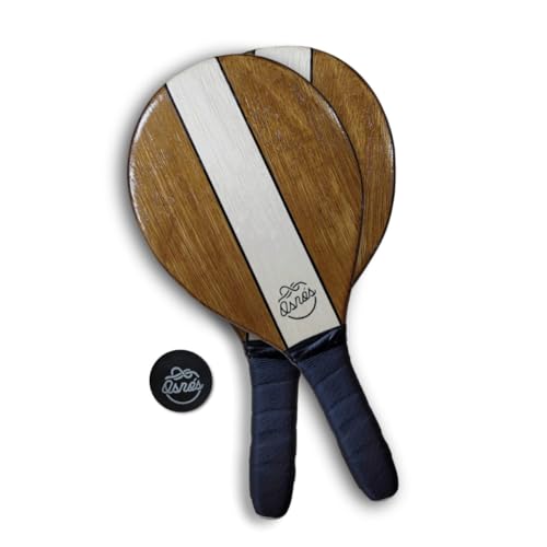 Frescobol - Rackets de Praia OSNÓS - Par de Rackets em Estilo Marchetaria