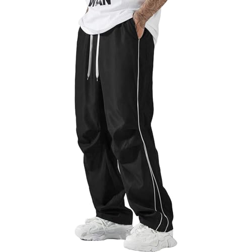 Pantaloni Tuta Uomo Larghi Eleganti per Uso Quotidiano, Vita Elastica