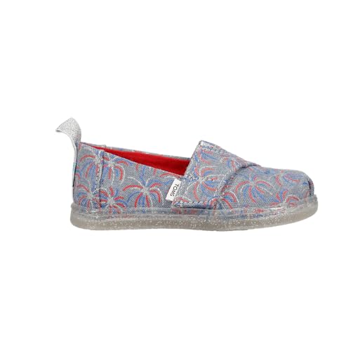 TOMS Kids Boys Alpargata Fireworks Graphic Slip On Casual Shoes - Grey