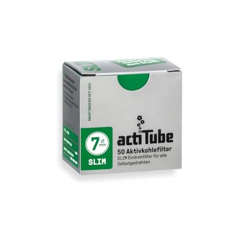 actiTube Slim Activated Carbon Filter (Pack of 50) [Genuine Product] Cover