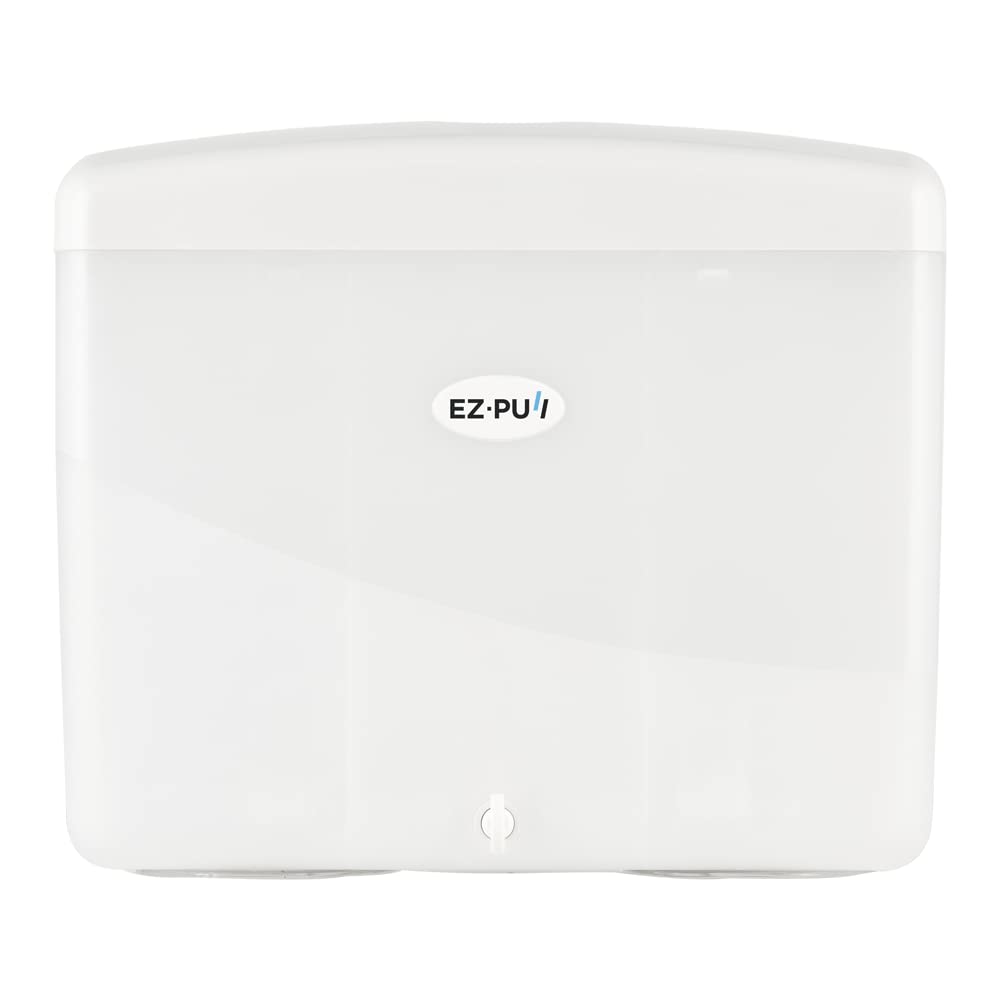 EZ-Pull - Dispensador de toallas de mano multiplegable para encimera, cocina, baño, oficina, caravana, Airbnb, color blanco 4500-EZ