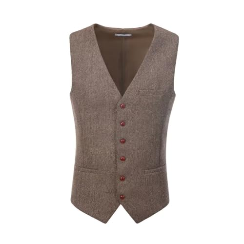 Boys Tweed Vest Vintage Toddler Waistcoat with Pocket Slim Fit Formal Dress Up Outfit2