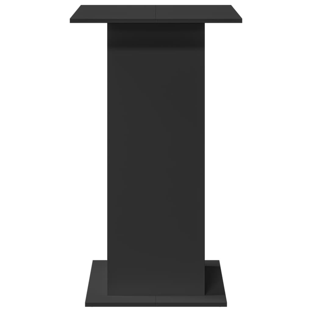 Table de bar avec étagères - Noir - 60 x 60 x 102 cm - En bois - Polyvalente - Pour salle à manger, cuisine, salon, restaurant