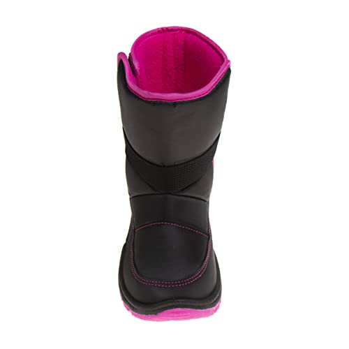 Rugged Bear Girls Snow Boot, Blk/Fuchsia, 10 Toddler4