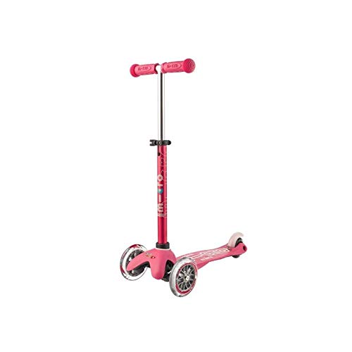 Micro Kickboard - Mini 3in1 Deluxe Plus - Three Wheeled, Lean-to-Steer Swiss-Designed Micro Scooter for Toddlers with 3 Riding Options for Ages 1-5 (Pink)