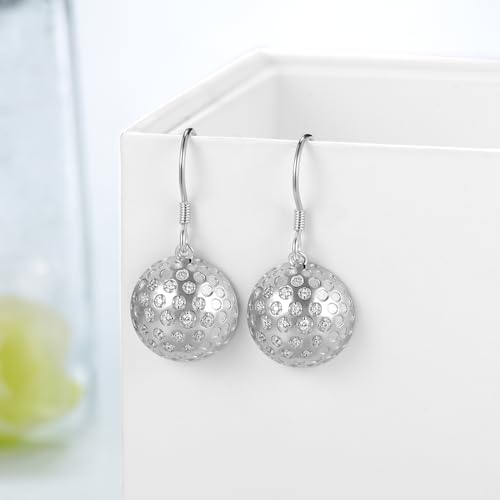 Image of Football /Golf /Volleyball Earrings 925 Sterling Silver Sports Earrings for Women Sports Gifts for Girls