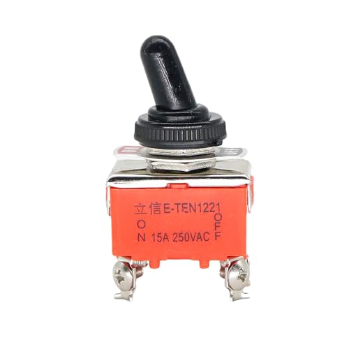 Interruptor E-TEN1221 basculante ON-OFF de 4 terminales con cubierta de seguridad 2