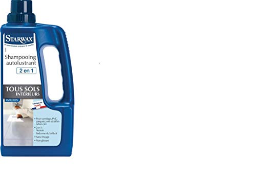 STARWAX Shampooing Auto lustrant 2en1 Tous Sols Intérieurs 1L