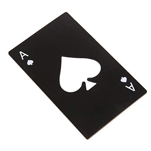 FANZHOU Magic Black Poker Card abridor de garrafa de cerveja de aço inoxidável abridor de garrafa de